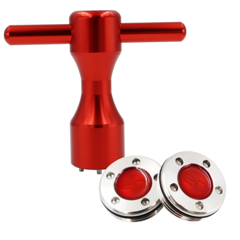 LEZHISNUG New 2 x 20g Custom Weights + Red Wrench s Compatible With Titleist Scotty Cameron Putters Weights, Golf Putter Weights, Red - Image 1